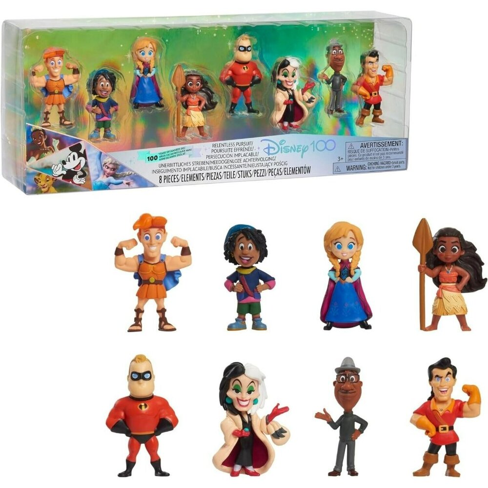 Disney 100 Relentless Pursuit Character Figures Limited Edition 8 Piece Set